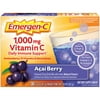 Emergen-C 1000mg Vitamin C Powder, with Antioxidants, B Vitamins and Electrolytes for Immune Support, Caffeine Free Vitamin C Supplement Fizzy Drink Mix, Acai Berry Flavor - 30 Count/1 Month Supply