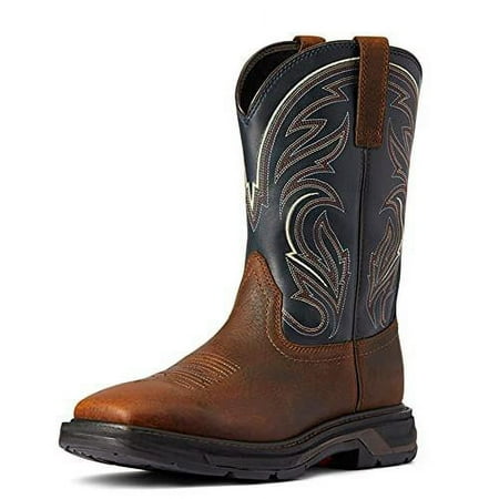 Ariat Mens WorkHog XT Cottonwood Work Boot Brown Oiled Rowdy/Midnight Blue 14