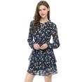 thumbnail image 3 of INSPIRE CHIC Robe en Mousseline à Taille Smockée à Imprimé Floral Vintage pour Femme, 3 of 6