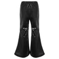 thumbnail image 5 of GiLiling Kids Girls Sparkly Sequins Dance Pants, Wide Leg Bell Bottom Flared Trousers for Hip Hop Jazz Disco (Black, 13-14 Years), 5 of 7