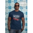 thumbnail image 3 of Old Glory Mens Spirit Animal Firetruck Short Sleeve Graphic T Shirt, 3 of 6