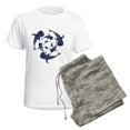thumbnail image 5 of CafePress - Whale Sahrk Blue Spiral Women's Light Pajamas - Women's Short Sleeve Print T-Shirt and Pants Light Cotton Pajama Set, 5 of 7