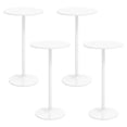thumbnail image 1 of Gymax Ensemble de 4 Tables de Bar Rondes avec Hauteur Réglable et Base en Métal, Table de Cocktail Moderne, 1 of 9