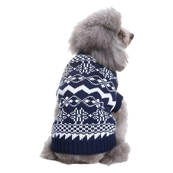 TELOLY Dog Sweater,Perfect Gift Dog Coats for Small Dogs,Pet Wear Dog Jacket,Blue,M