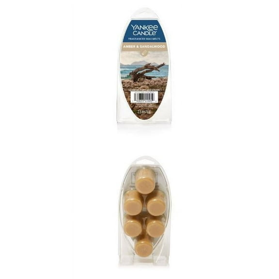 Yankee Candle Amber & Sandlewood Fragranced Wax Melts, 2.6 oz