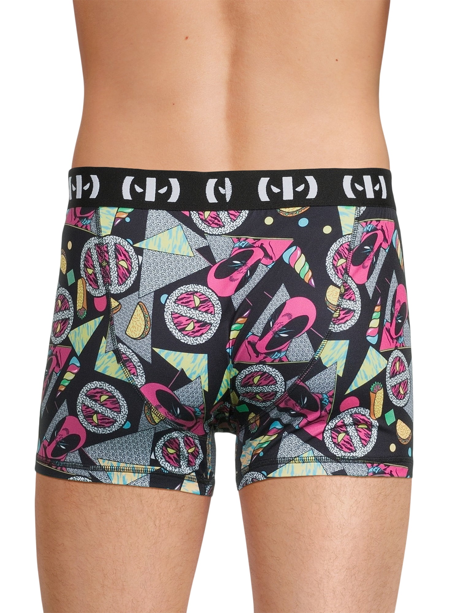 Deadpool Men's Breathable Polyester Boxer Briefs, Multicolor (2 Pack)