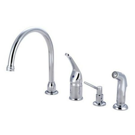 Kingston Br Kb821k1 Kitchen Faucet With Sprayer And Soap Dispener This On Opens A Dialog That Displays Additional Images For Product With The Option To Zoom In Or Out