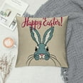 thumbnail image 2 of Nawypu Happy Easter Pillow Covers Rabbit Ears Plant Decorative Pillow Covers Porch Outdoor Home Decor Floral Farmhouse Holiday Sofa Couch Cushion Case for The Home Couch, 2 of 5