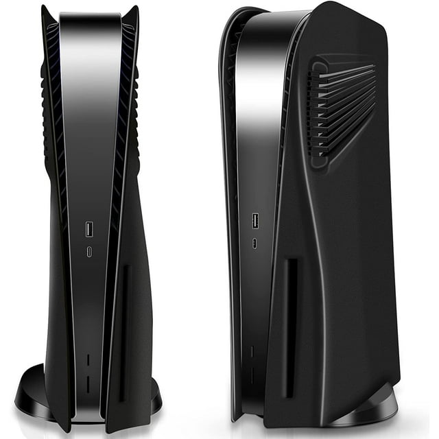 Cubiertas mejoradas para la consola PS5 Disc Edition: placa frontal resistente a los golpes con rejillas de ventilación, protección antiarañazos y elegante carcasa de ABS para PlayStation 5
