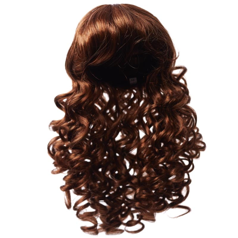 Antina's Red Long Soft Curls with Bangs Doll Wig3 Pieces 