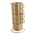 thumbnail image 3 of Juego de 4 tazas de café apilables de acero inoxidable para acampar, tazas de café espresso de 300 ml para fiestas al aire libre en casa, 3 of 8