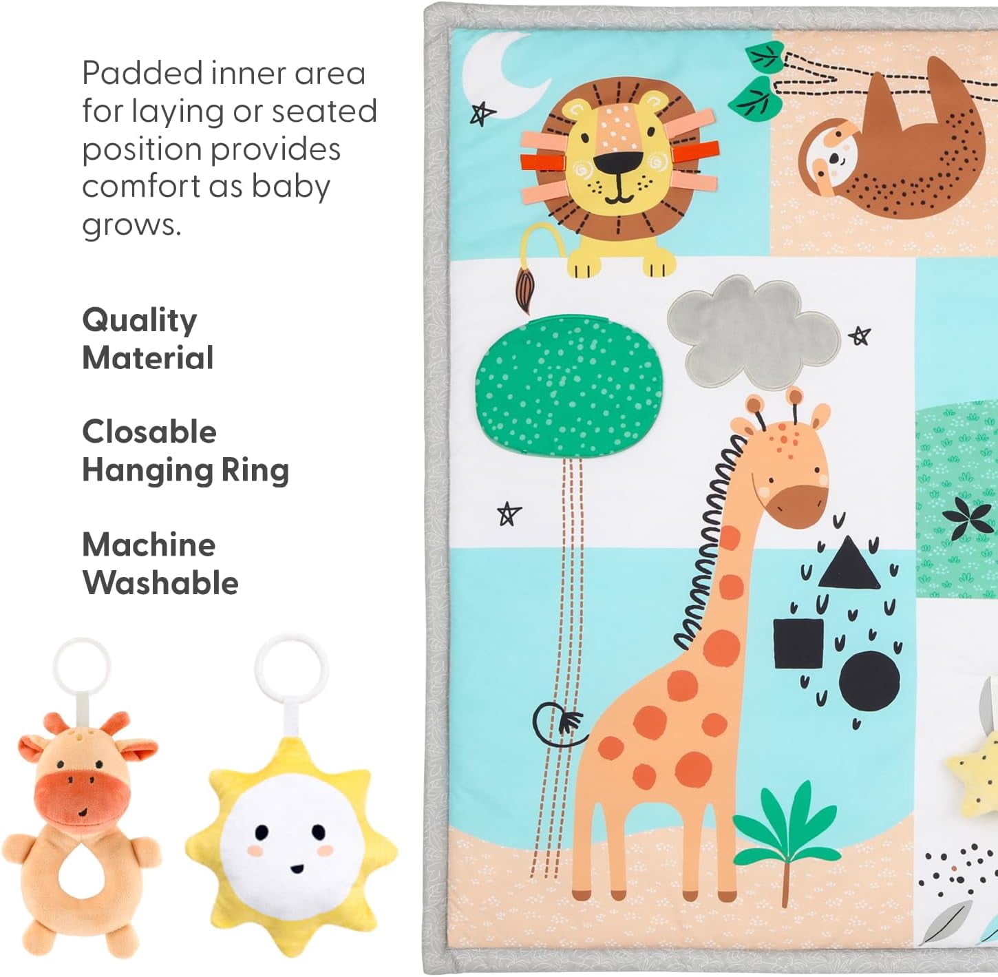 The Peanutshell Safari 123, 7-in-1 Activity Gym and Play Mat for Baby