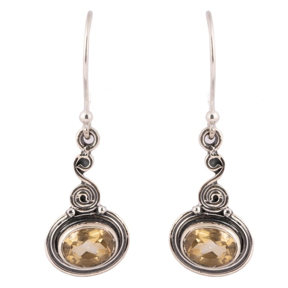 Citrine Dangle Earring Gemstone Handmade 925 Solid Sterling Silver Jewelry |Bridesmaid Gift BY AUDRIELLE