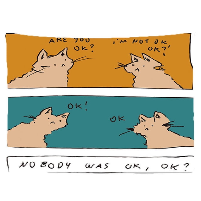 Tapiz de microtela para perros Nobody Was Ok, 150 x 130 cm