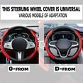 thumbnail image 6 of New Fluffy Anti-Skid Steering Wheel Cover Segmented Protector Safe and Non Slip Car Accessory and Durable Easy to Install for Steering Wheels of Universal Fit 99% Car (Suede Material Red), 6 of 8
