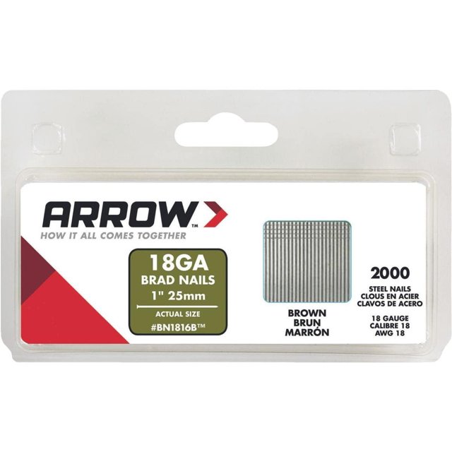 Brad Nails Arrow BN1816BCS, acero calibre 18, 25 mm, paquete de 2000 unidades
