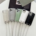 thumbnail image 2 of for iPhone X XR XS Max 8 7 Plus SE Case, Luxurious Crocodile-Patterned Leather Phone Case, Double-Layer Card Slots, Fashion Chain Protector Cover(Off-White,X/XS), 2 of 8