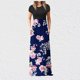 thumbnail image 1 of ICHUANYI Clearance Womens Fashion Summer Short Sleeve Casual Printing Pocket Vacation Long Dress(Sky Blue, L) ICHUANYI WER2023080811040, 1 of 7