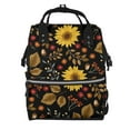 thumbnail image 1 of Disketp Fall Sunflowers Leaves Mochila de Pañales de Gran Capacidad con Múltiples Bolsillos, Mochila de Viaje Multifuncional para Bebé, Unisex, Moderna y Resistente, 1 of 6