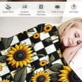 thumbnail image 3 of COMIO Super Soft Flannel Throw Blanket, Lightweight Sherpa Blankets Comfortable Bed Throws Printed Blanket for Couch/Chair/Sofa/Bed/Dorm/Bedroom/Home (Sunflower Buffalo Plaid), 3 of 6