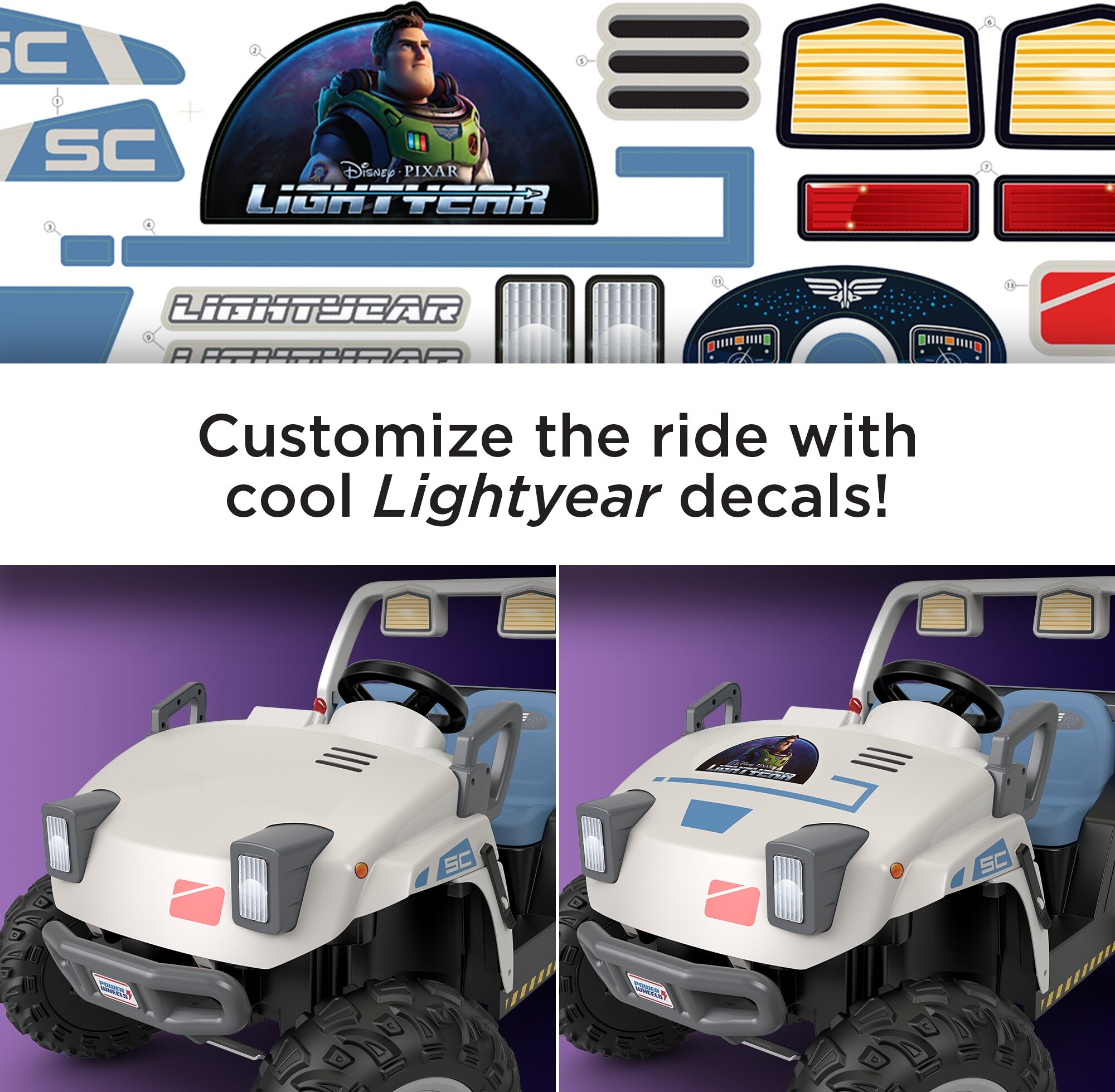 Power Wheels Disney and Pixar Lightyear Star Command Base Transport Ride-on, 12 V, Max Speed: 5 mph - image 4 of 7