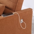 thumbnail image 4 of 55" Convertible Sleeper Sofa Bed,Modern Boucle 3 in 1 Sleeper Sofa Couch Bed with 2 Pillows and Adjustable Backrest,2-Sater Sofa for Living Room, Bedroom,Light Brown, 4 of 9