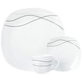 thumbnail image 2 of Lorren Home Trends LH414 20 Piece Square Dinnerware Set Service for 4, Confetti, 2 of 5