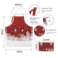thumbnail image 7 of Red Christmas Snowflake Apron-Garden Aprons for Women with Pockets-Cotton Linen Waterproof Kitchen Cooking Gardening Aprons Adjustable for Kitchen,Cooking,BBQ and Salon 32"x27", 7 of 7