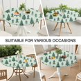 thumbnail image 7 of Light Green Christmas Tree and Snow Pattern Round Fitted Tablecloth with Elastic Edge,Dining Table Cover Waterproof,Outdoor Round Tablecloth for Camping,Dining,Indoor and Outdoor, 7 of 7