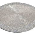thumbnail image 4 of Ring Bling Embroidered PlacematSize: 14" RoundSet of 2Color: Silver, 4 of 4