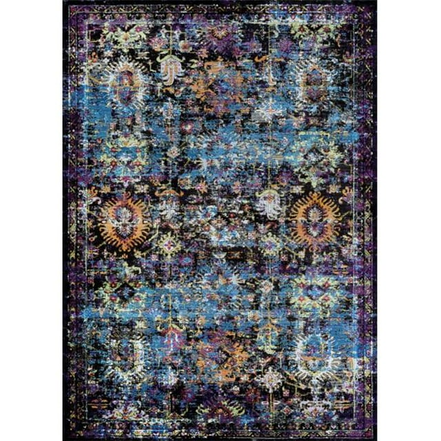 Couristan A7000287053076T Tapis Rectangulaire 5 Pi. 3 Po. x 7 Pi. 6 Po. Gypsy Cologne Tissé à la Machine - Marron & Multicolore