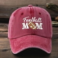 thumbnail image 2 of Miqool Football Mom Ponytail Baseball Cap Vintage Embroidered Washed Distressed Twill Plain Hat for Women Men Gifts for Mothers Day Birthday, 2 of 3
