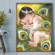 thumbnail image 3 of Cuadros Decorativos 5D DIY diamante pintura pluma niño completo taladro Rhinestone mosaico arte imagen Likrtyny embutido en tela, 3 of 9