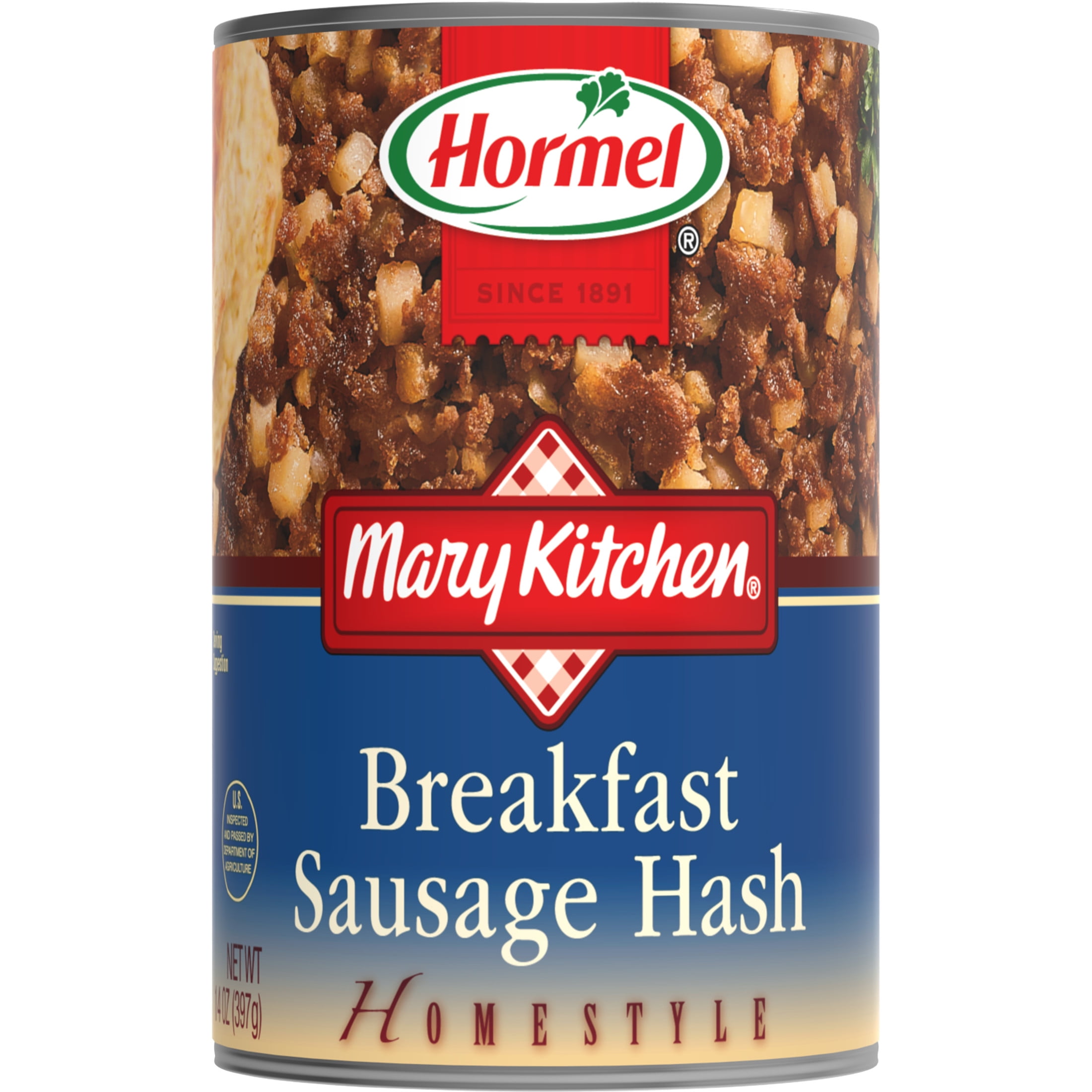(12 pack) HORMEL MARY KITCHEN Breakfast Sausage Hash, Shelf-Stable, 14 oz Steel Can