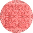 thumbnail image 1 of Ahgly Company Indoor Round Abstract Red Modern Area Rugs, 6' Round, 1 of 4