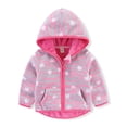 thumbnail image 2 of WIBACKER 1-6Y Toddler Girl Polar Fleece Jacket Baby Girls Fall Winter Hooded Coat Long Sleeve Warm Outerwear - 1 Piece Wave Love Heart, 2 of 7