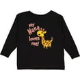 thumbnail image 3 of Inktastic My Nana Loves Me- Cute Giraffe Boys or Girls Long Sleeve Toddler T-Shirt, 3 of 5