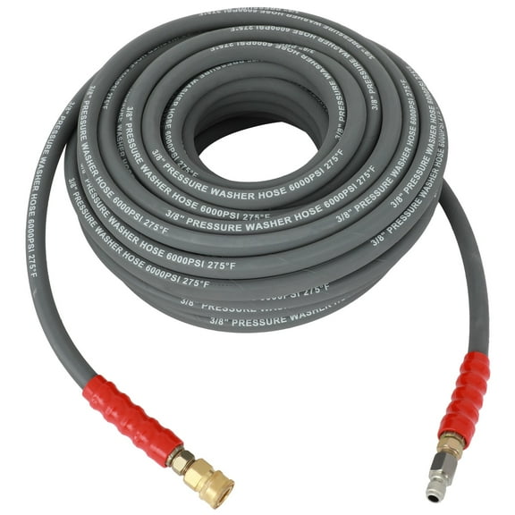 cciyu Pressure Washer Hose 100FT, Kink Resistance Power Washer Replacement Hose 3/8 Inch, Lightweight Pressure Washer Extension Hose 6000 PSI, Steel Wire Braided Hose for Pressure Washer