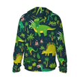 thumbnail image 3 of Kll Dinosaurs Print Men'S Women’s Upf 50+ Sun Protection Outdoor Hoodie Jacket Long Sleeve Fishing Hiking Performance Shirt- Medium, 3 of 8