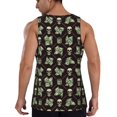 thumbnail image 3 of Easygdp Skulls Gold Chains Dollar Men's Tank Top, Sleeveless Muscle T Shirts, Breathable, Quick-Dry, Loose for Gym, Running, Fitness - Large, 3 of 9