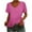 Hot Pink, variant on Puntoco Short Sleeve Women Tops ,Summer Women'S Scoop Neck Short Sleeve Shirts Ribbed Slim Fitted Casual Basic Top Blouses Yellow XL(XL)