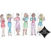 Fashion Plates Classic – Girls Fashion, Mix-and-Match Drawing Kit, Arts and Crafts, Coloring, Art Supplies, Craft Supplies, Stencils, Crayons Included, Create Your Own Fashion Designs, Ages 6+