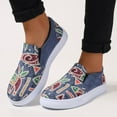 thumbnail image 2 of Ethnic Boho Canvas Walking Flats Shoes for Women Beach Casual Slip on Loafers Platform Fashion Sneakers, 2 of 7