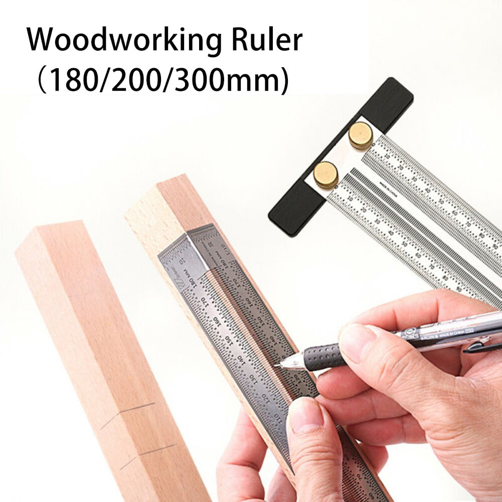 Ultra Precision Marking Ruler T Type Square Woodworking Tool+Pen 