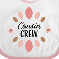 thumbnail image 4 of Inktastic Cousin Crew with Pink Flowers Girls Baby Bib, 4 of 4