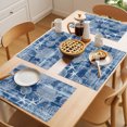 thumbnail image 5 of Navy Blue Coastal Placemats Set of 4 Nautical Coral Starfish Shell Seahorse Ocean Place Mats Indoor Wipeable Table Mats Washable Dining Table Placemats for Kitchen Holiday Party Home Decor 13x19 Inch, 5 of 9