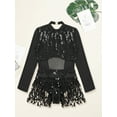 thumbnail image 6 of renvena Kids Girls Sequin Tassel Latin Ballet Dance Leotard Dress 6-16 Black 10, 6 of 7