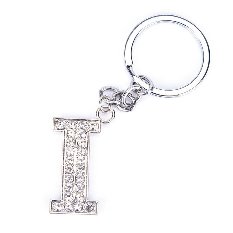 Bling Crystal Sparkly Alphabet Keyring Initial Letter Key Ring Chain Keychain G* 