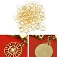 thumbnail image 3 of FRCOLOR metal rings 160pcs Metal Multipurpose Open Small Circular Ring Metal Rings Round Snap Clips Spring Clip for Keys (Golden),0.63"X0.59"X0.08", 3 of 5