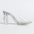 thumbnail image 2 of 2026 New Year's Eve Women's Party Sandals 10cm Crystal Heels - Black Grey Color Clear Platform Clear Heel for Fashion 5.5-8 Size, 2 of 5